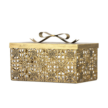 Bloomingville Gretl Box mit Deckel, Gold, Metall