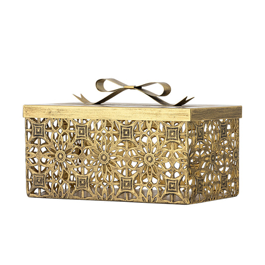Bloomingville Gretl Box mit Deckel, Gold, Metall