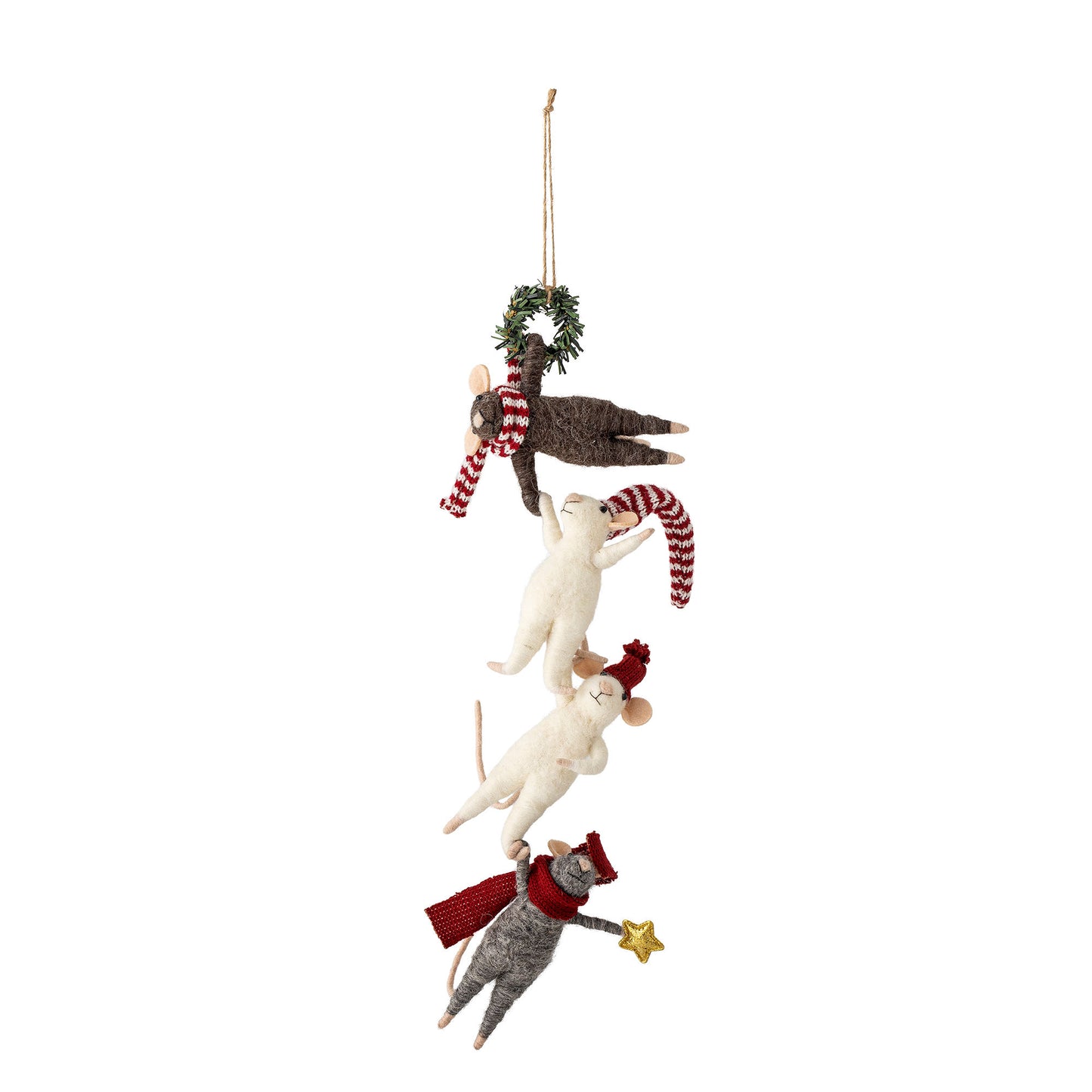 Bloomingville Peo Ornament, Weiß, Wolle