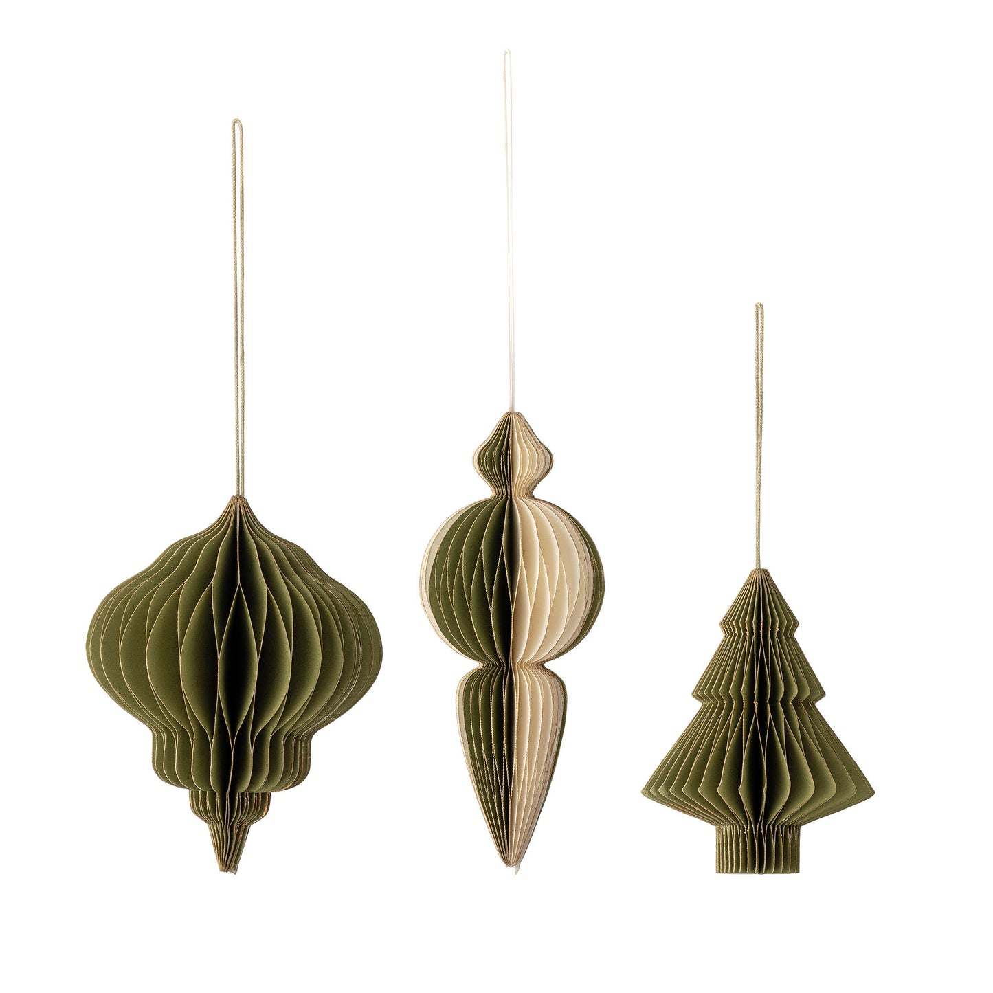 Bloomingville Tinkle Ornament, Grün, FSC®Mix, Paper