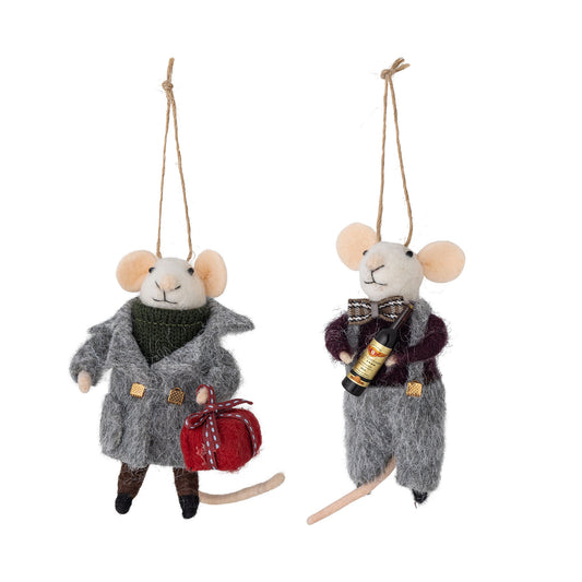 Bloomingville Peo Ornament, Grau, Wolle