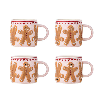 Bloomingville Binna Tasse, Rose, Steingut
