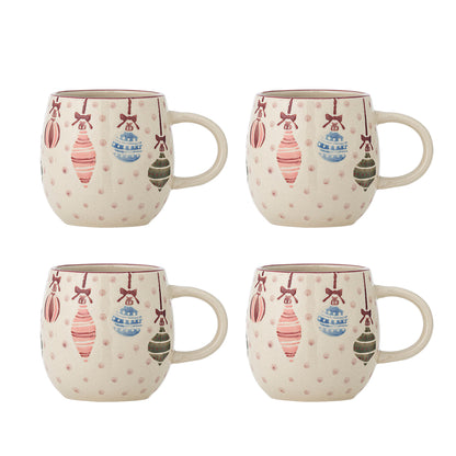 Bloomingville Ornamentia Becher, Bunt, Steingut