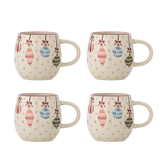 Bloomingville Ornamentia Becher, Bunt, Steingut