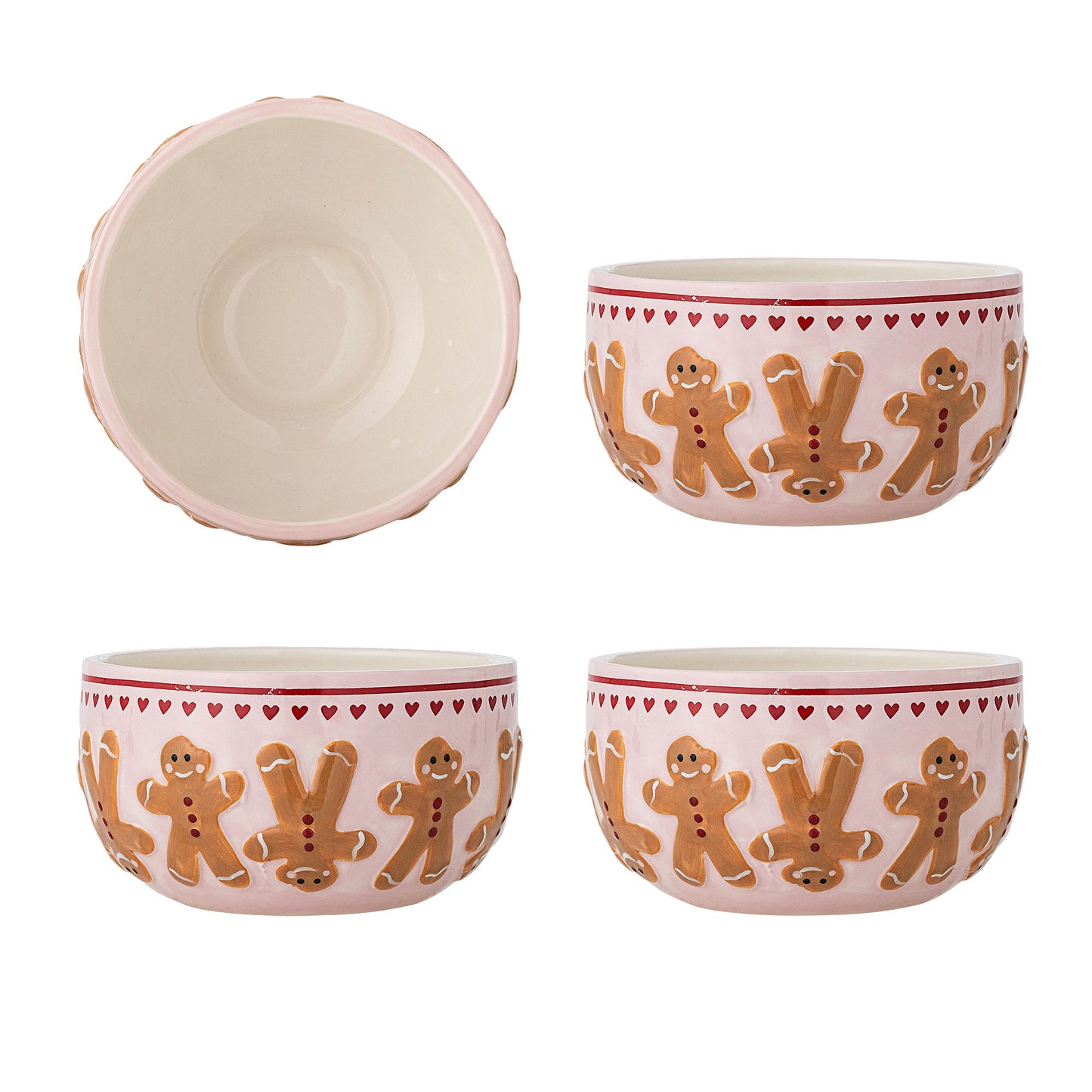 Bloomingville Binna Schale, Rose, Steingut