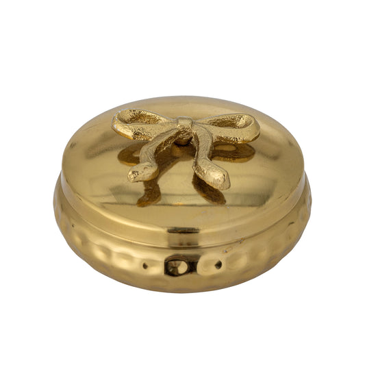 Bloomingville Meera Gefäß mit Deckel, Gold, Metall