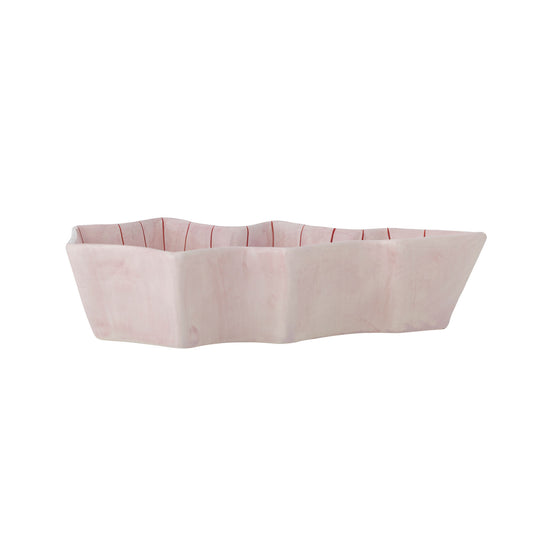 Bloomingville Shirly Servierplatte, Rose, Steingut