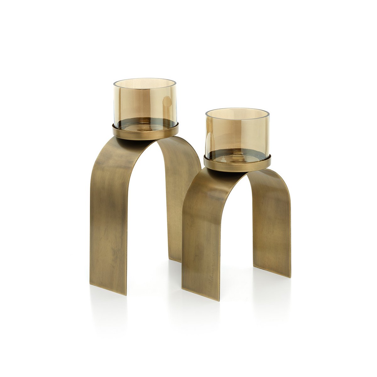 Der Bow Glow Teelichthalter – Gold – 2er Set