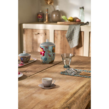 Espresso Cup and Saucer Blooming Tales Khaki