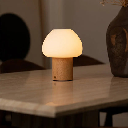 Fynn Hellbraune Holzlampe | dimmbar