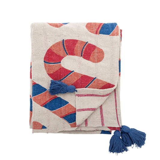 Bloomingville Candice Decke, Bunt, Recycelte Baumwolle