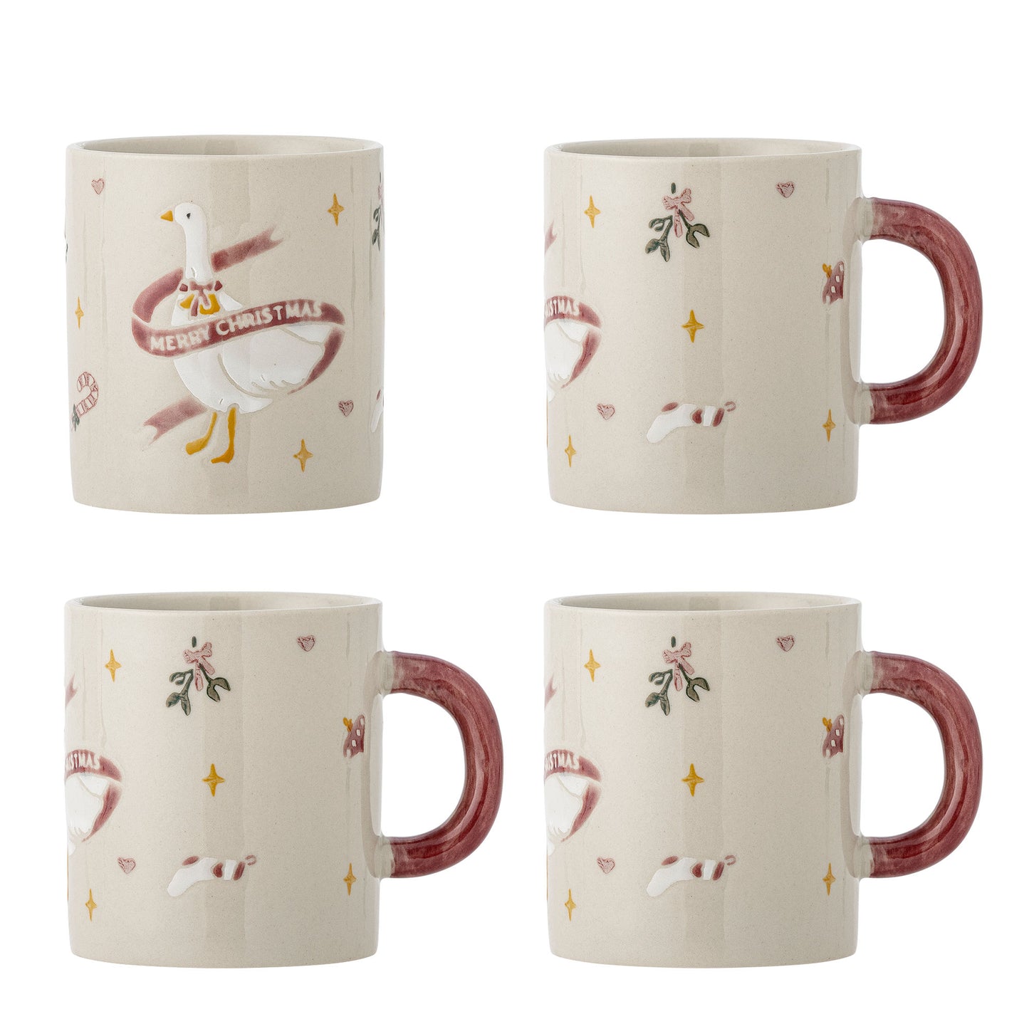 Bloomingville Mary Becher, Bunt, Steingut