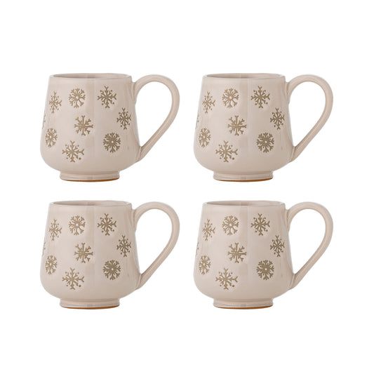 Bloomingville Snowie Becher, Natur, Steingut