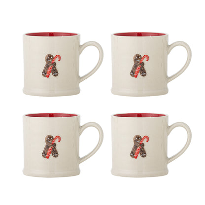 Bloomingville Kenai Tasse, Rot, Steingut