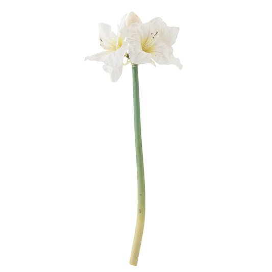 Bloomingville Amaryllis Stiel, Weiß, Künstliche Blumen