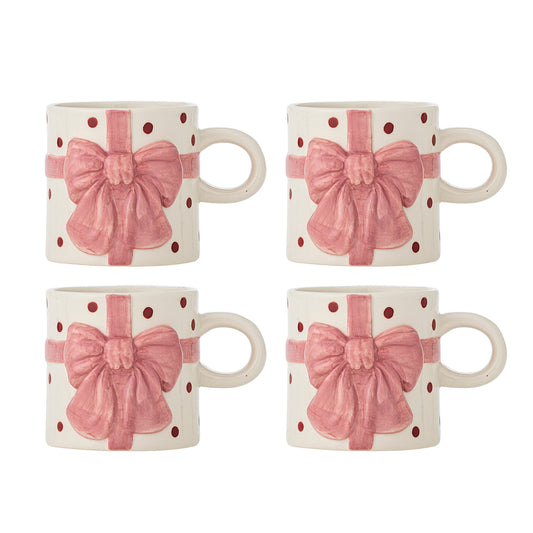 Bloomingville Bowie Becher, Rose, Steingut
