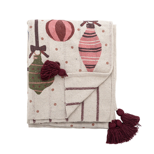 Bloomingville Ornamentia Decke, Bunt, Recycelte Baumwolle