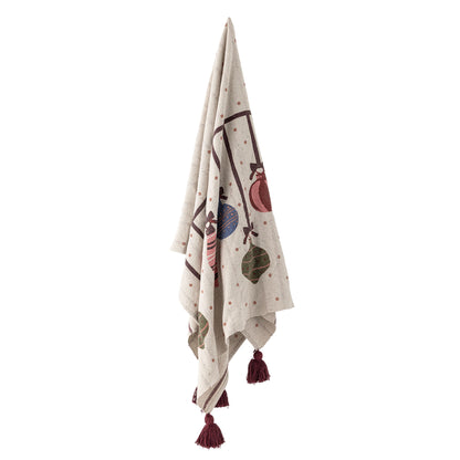 Bloomingville Ornamentia Decke, Bunt, Recycelte Baumwolle
