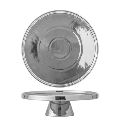 Bloomingville Shine Kuchenteller, Silber, Steingut