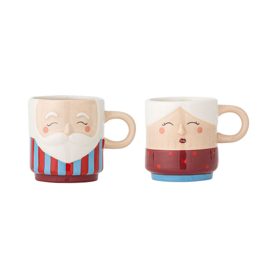 Bloomingville Granny Tasse, Rot, Steingut