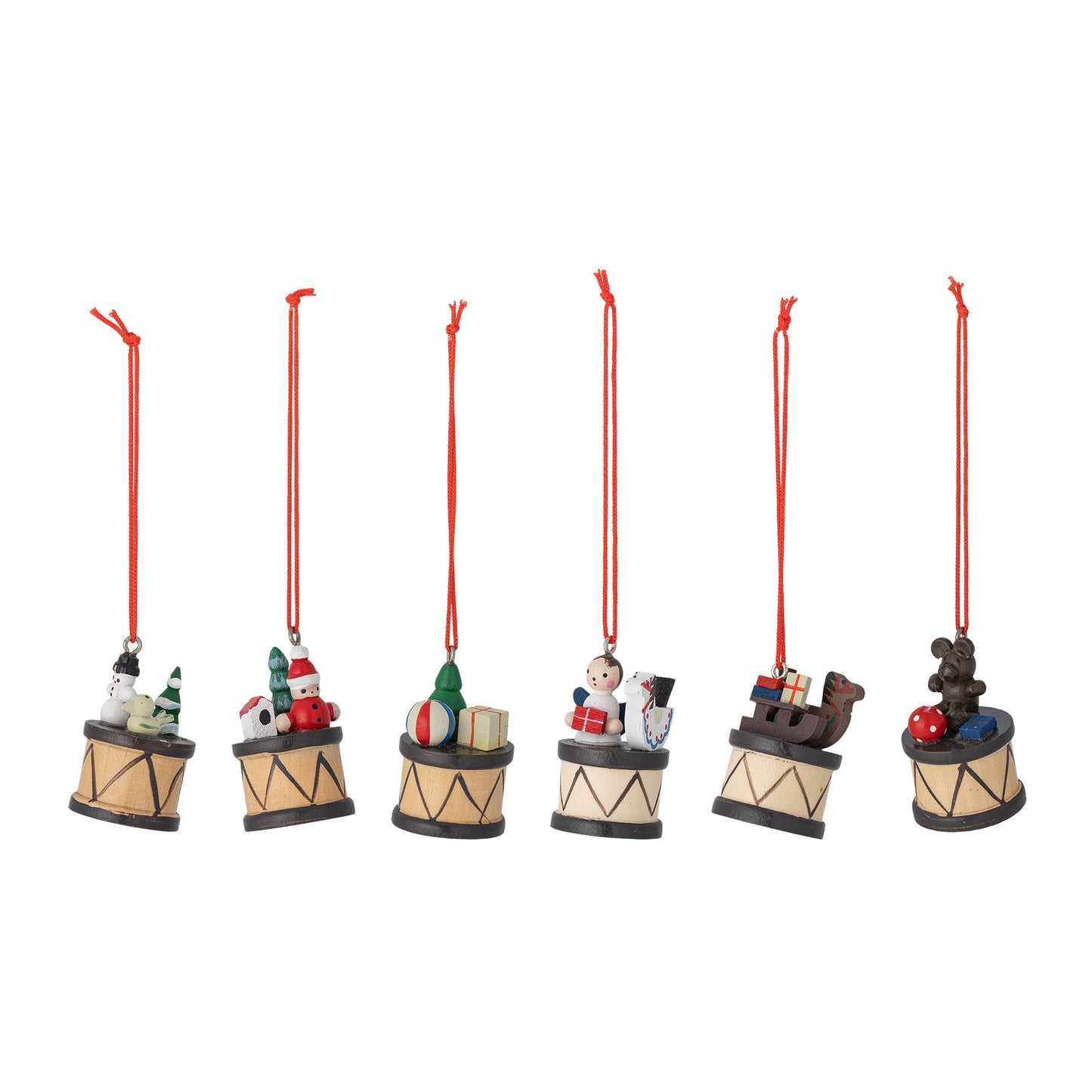 Bloomingville Bertie Ornament, Rot, Birk