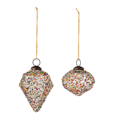 Bloomingville Chanda Ornament, Bunt, Glas