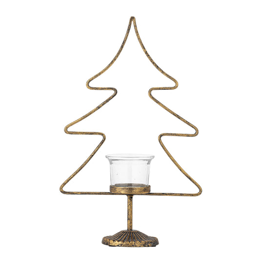 Bloomingville Miki Teelichthalter, Gold, Metall