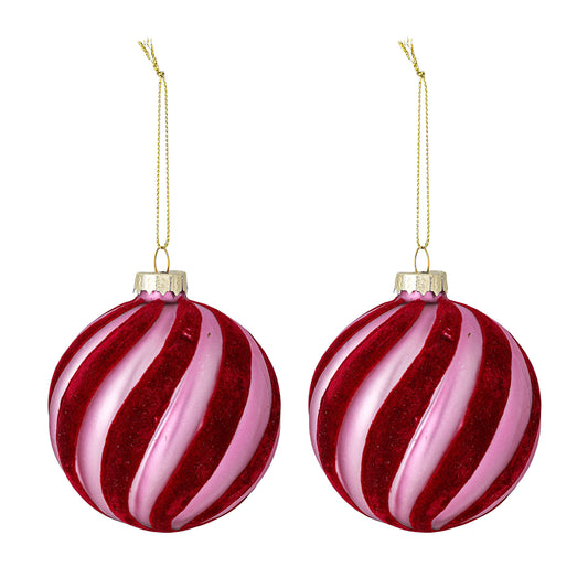 Bloomingville Sayla Ornament, Rot, Glas