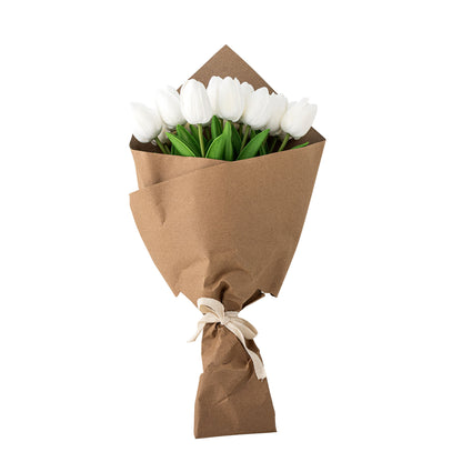 Bloomingville Tulip Blumenstrauß, Weiß, Künstliche Blumen