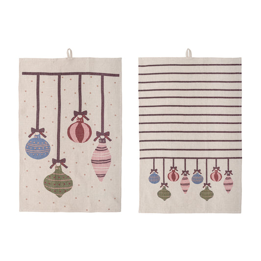 Bloomingville Ornamentia Küchenhandtuch, Bunt, Baumwolle OEKO-TEX®