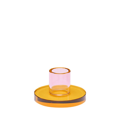 Hübsch Astra Kerzenhalter Small Rosa/Orange