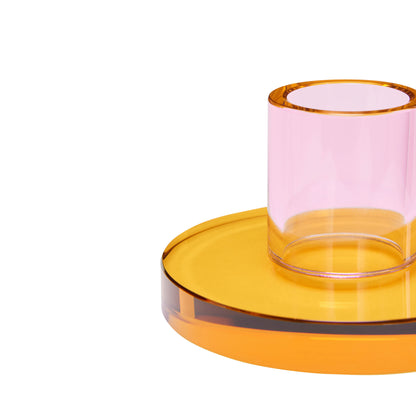 Hübsch Astra Kerzenhalter Small Rosa/Orange