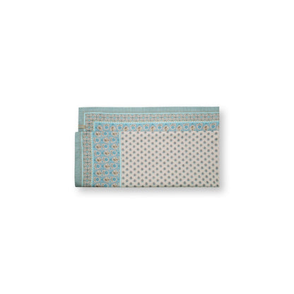 Table Cloth Blooming Tales Khaki-Blue 150x300cm