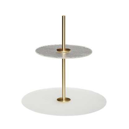 Hübsch Ripple Etagere Gefrostet/Messingfarben