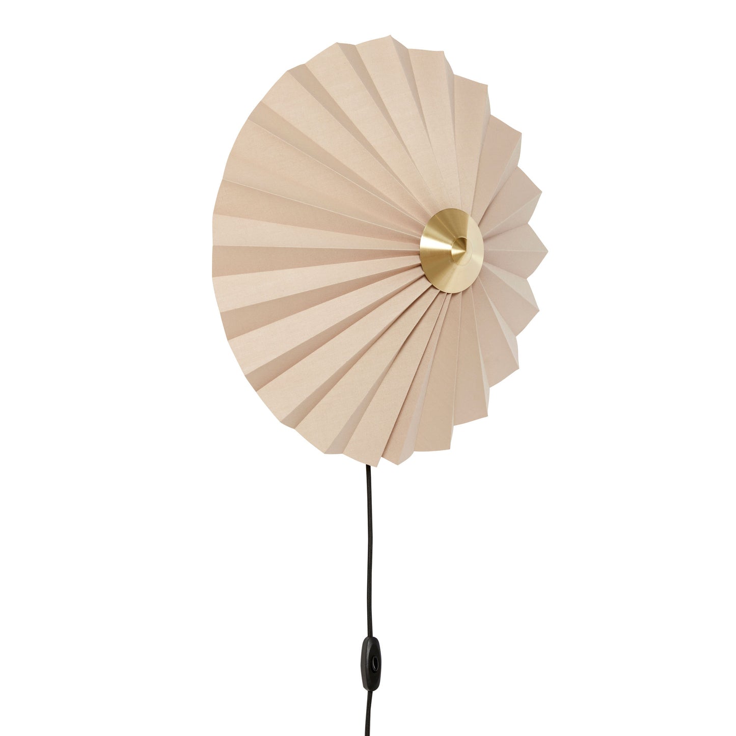 Hübsch Pliss Wandleuchte Beige