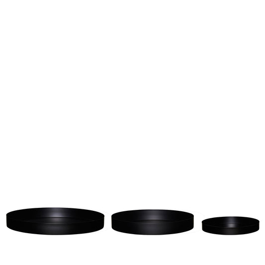 Hübsch Embrace Untersetzer Schwarz (3er Set)