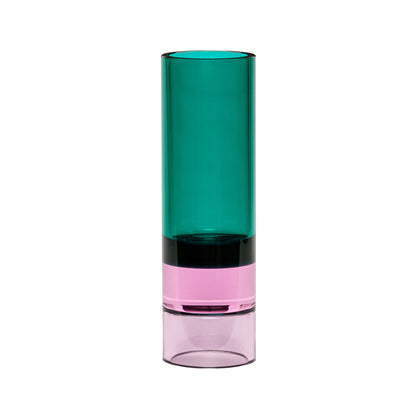 Hübsch Astro Teelichthalter Grün/Rosa