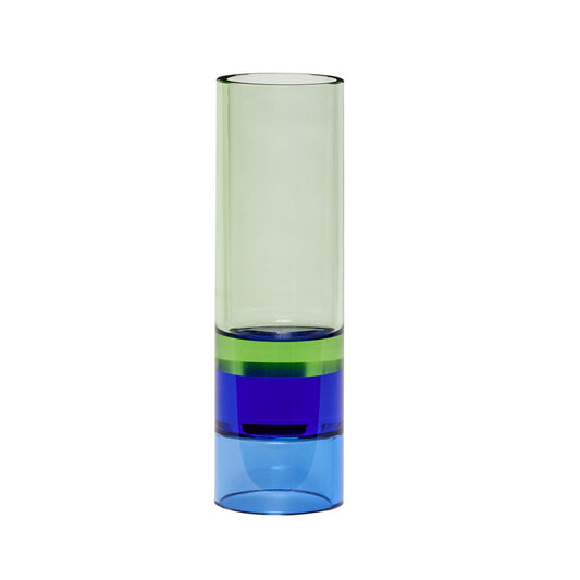 Hübsch Astro Teelichthalter Grün/Blau