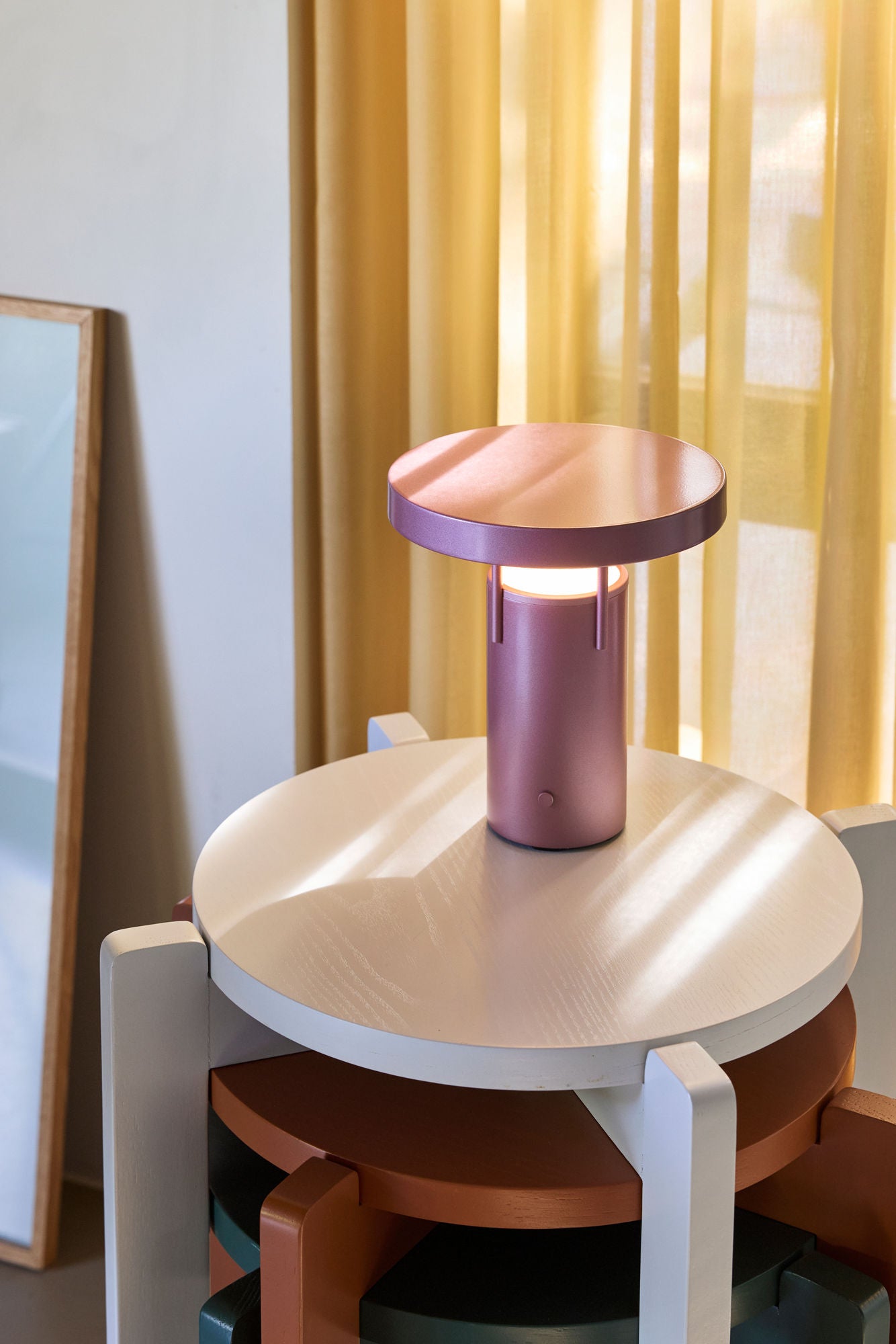 Hübsch BringMe Tragbare Lampe Mini Metallic Rosa