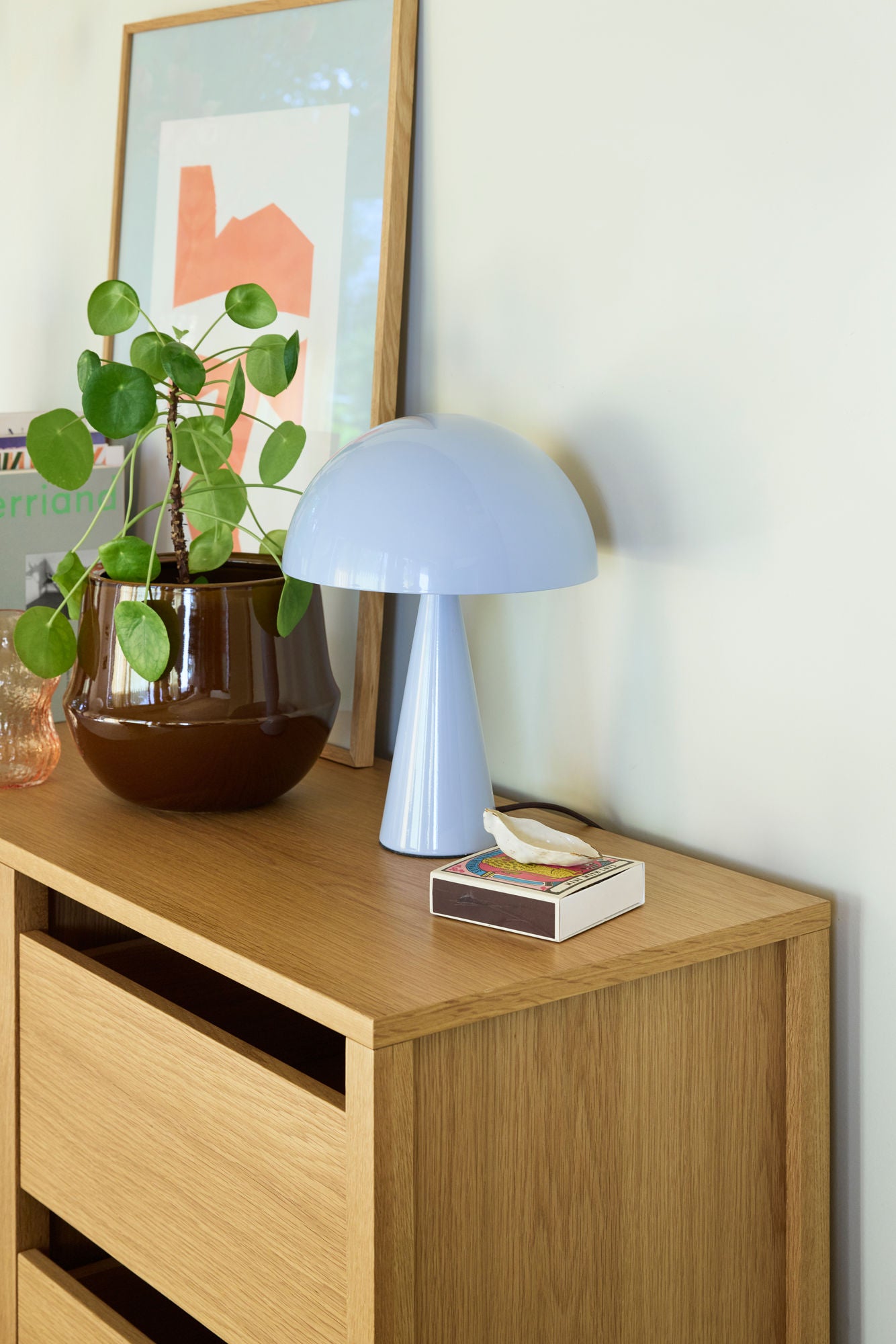 Hübsch Mush Tischlampe Mini Eisblau
