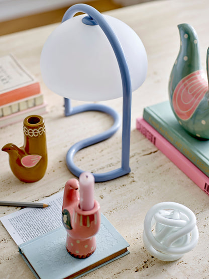Bloomingville Trudy Vase, Blau, Steingut