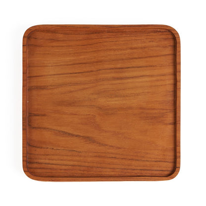 Tablett Teller aus Teakholz – Natur – S
