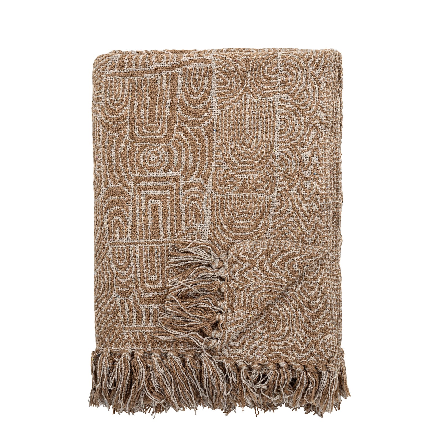 Bloomingville Bresso Decke, Braun, Recycelte Baumwolle