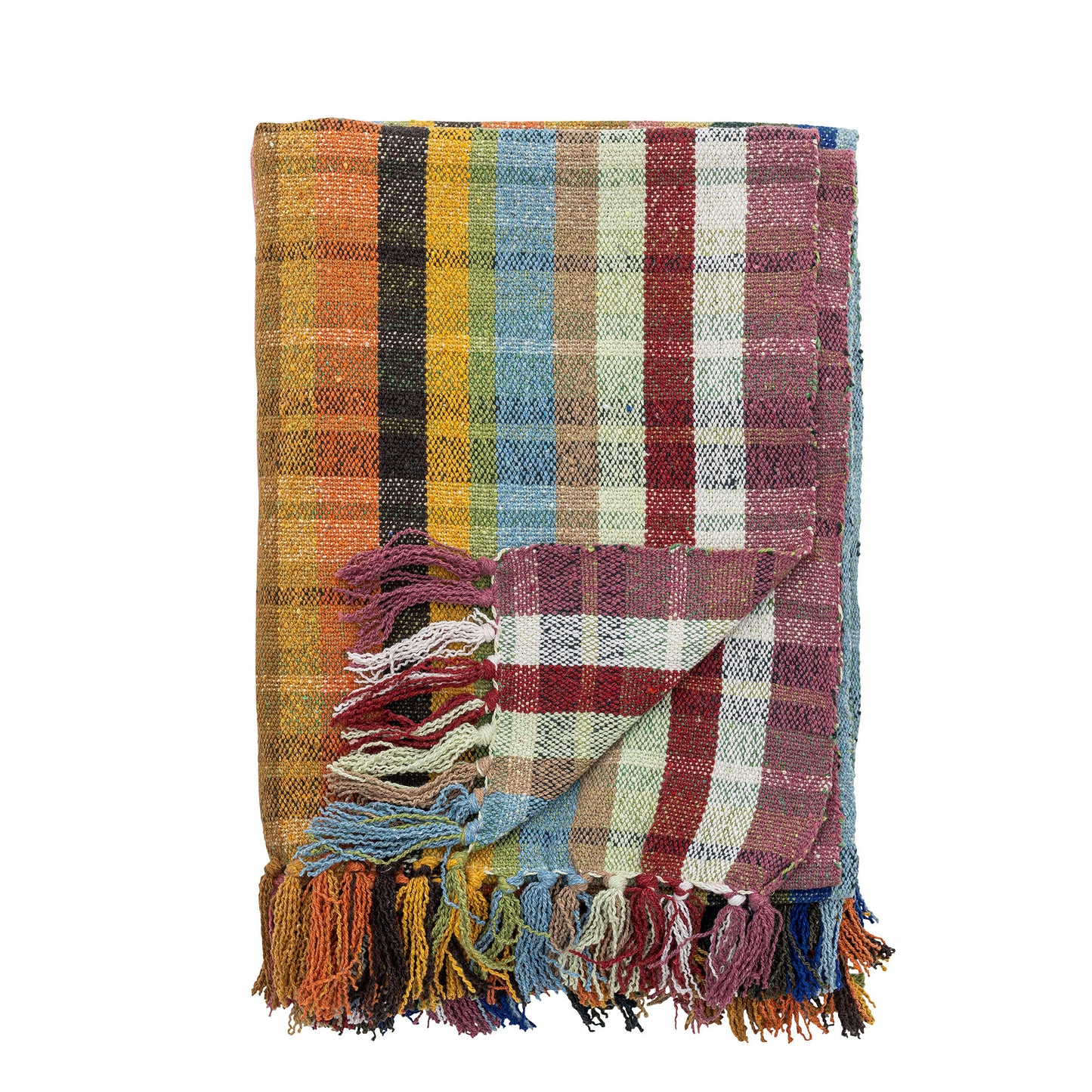 Bloomingville Elmy Decke, Bunt, Recycelte Baumwolle