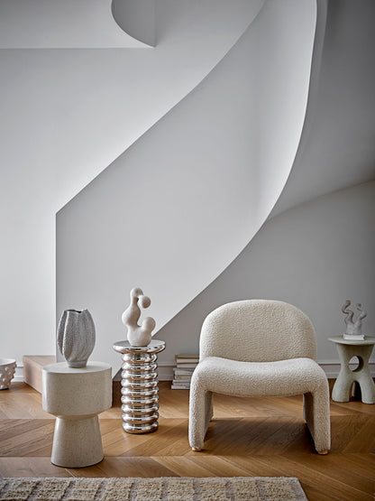 Bloomingville Cove Vase, Weiß, Steingut