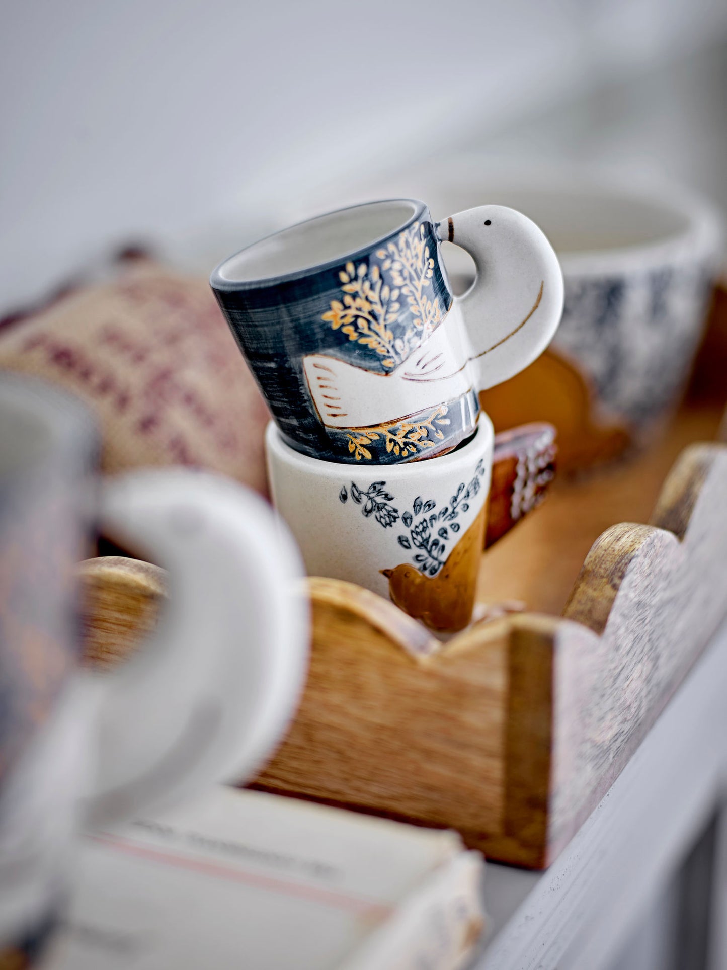 Bloomingville Hezha Espressotasse, Blau, Steingut