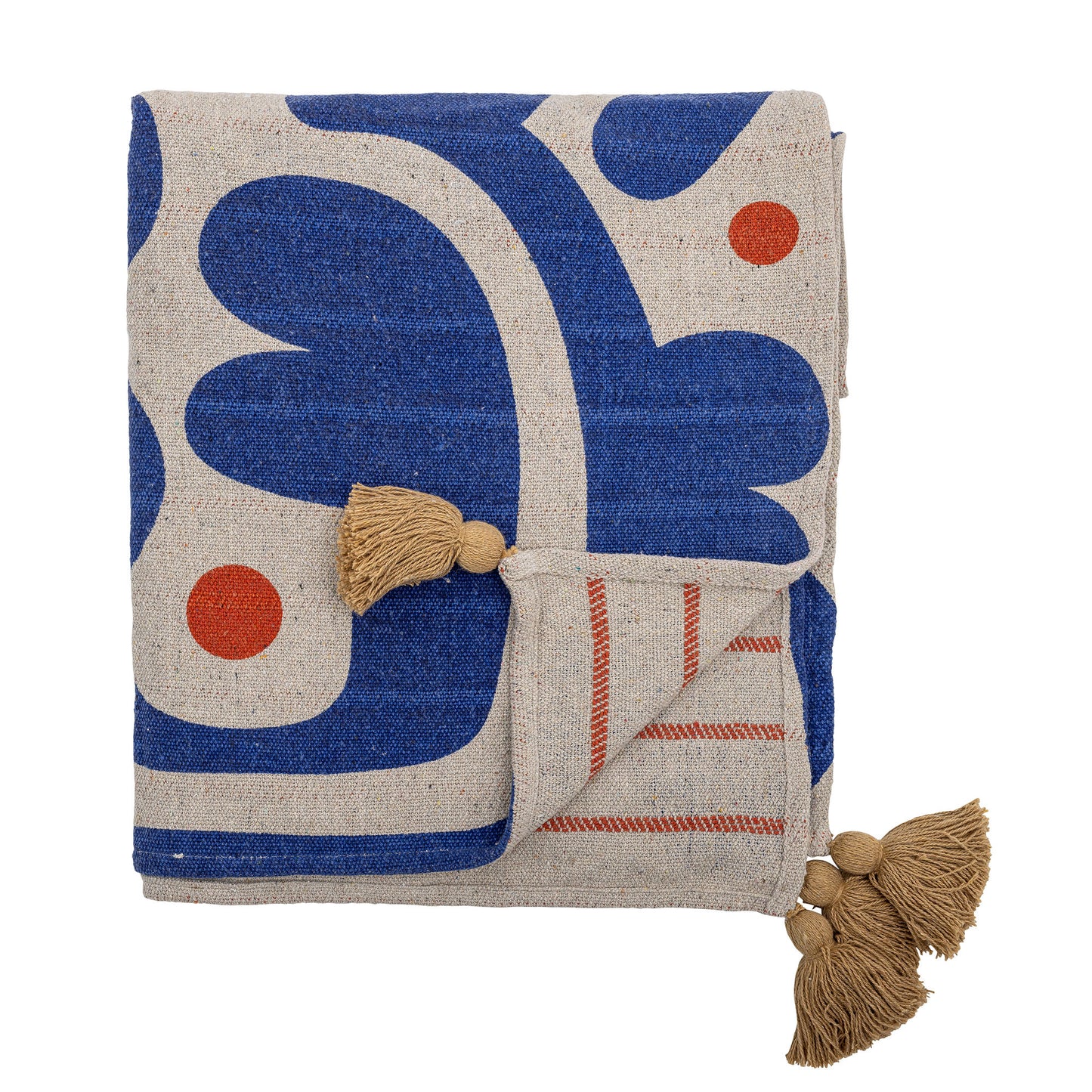Bloomingville Eviaya Decke, Bunt, Recycelte Baumwolle
