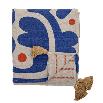 Bloomingville Eviaya Decke, Bunt, Recycelte Baumwolle