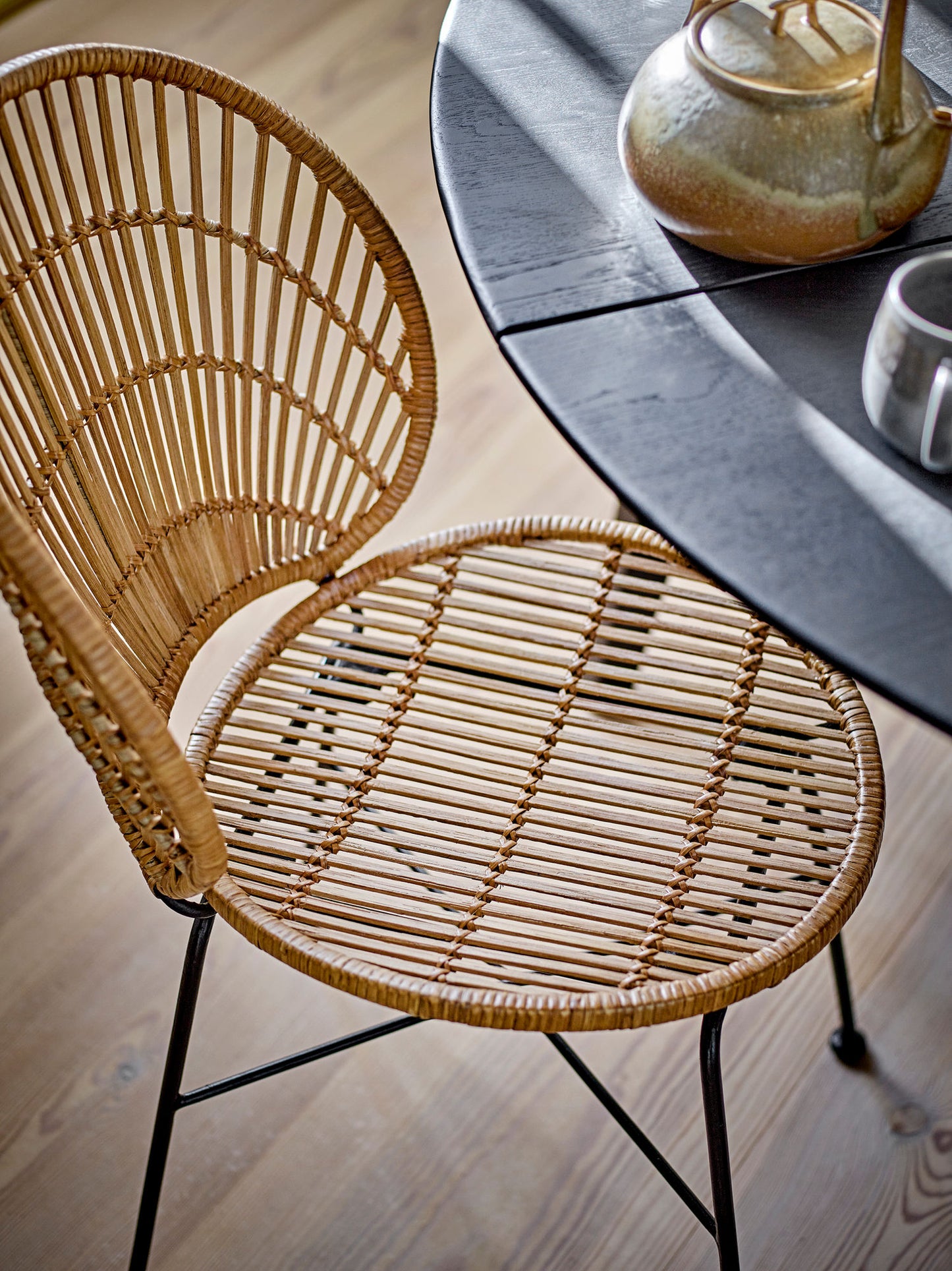 Bloomingville Fiore Esszimmerstuhl, Natur, Rattan