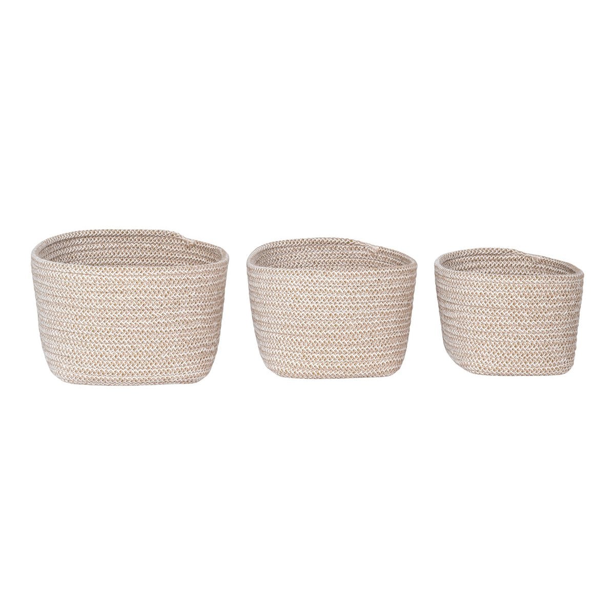 Cadima Aufbewahrungskörbe, Beige, 3er-Set